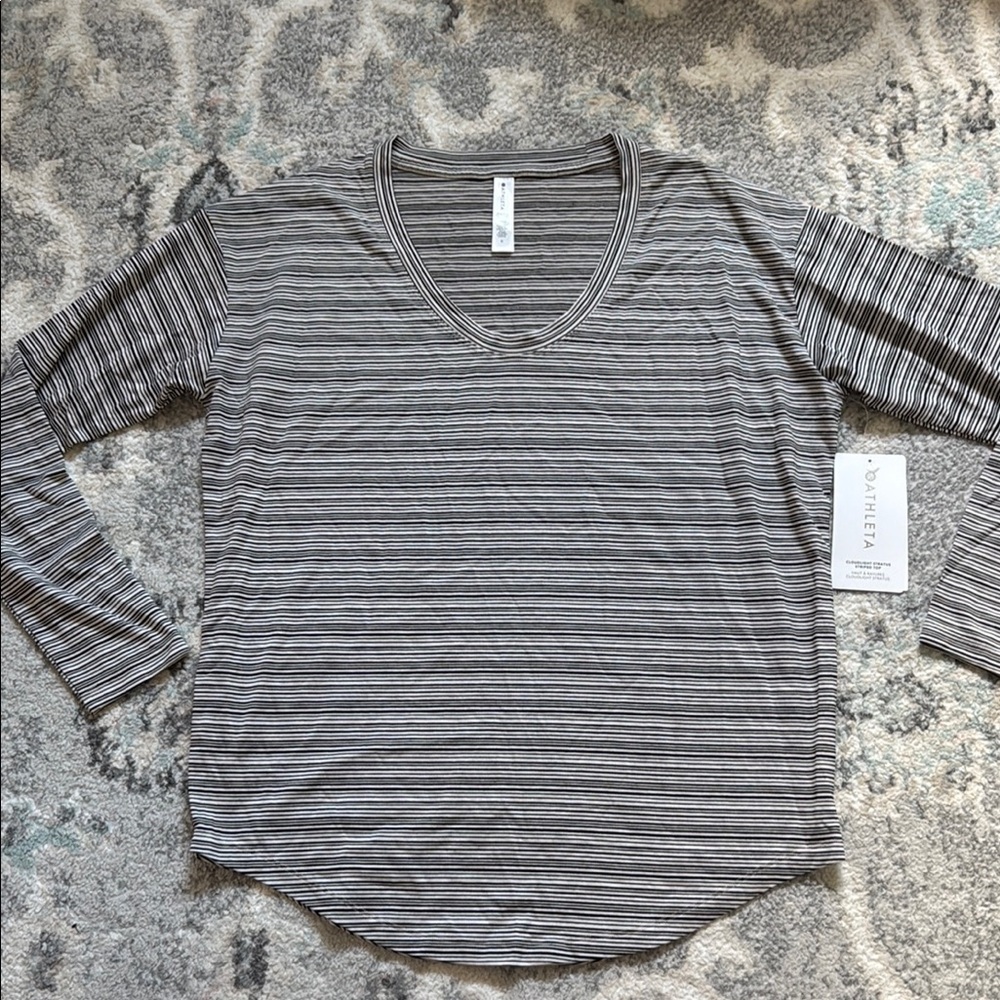 Athleta Cloudlight Stratus Striped Top
